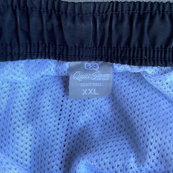 Quiet Storm geometric black and white print bathing suit trunks for Men XXL XL - Picture 4 of 11